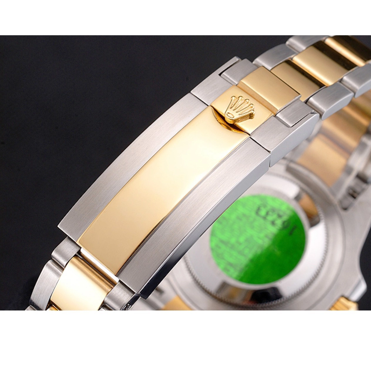 AAA replica watch Bracelet Steel Tone Swiss Bezel Submariner Blue And Rolex Dial Two Gold 0707